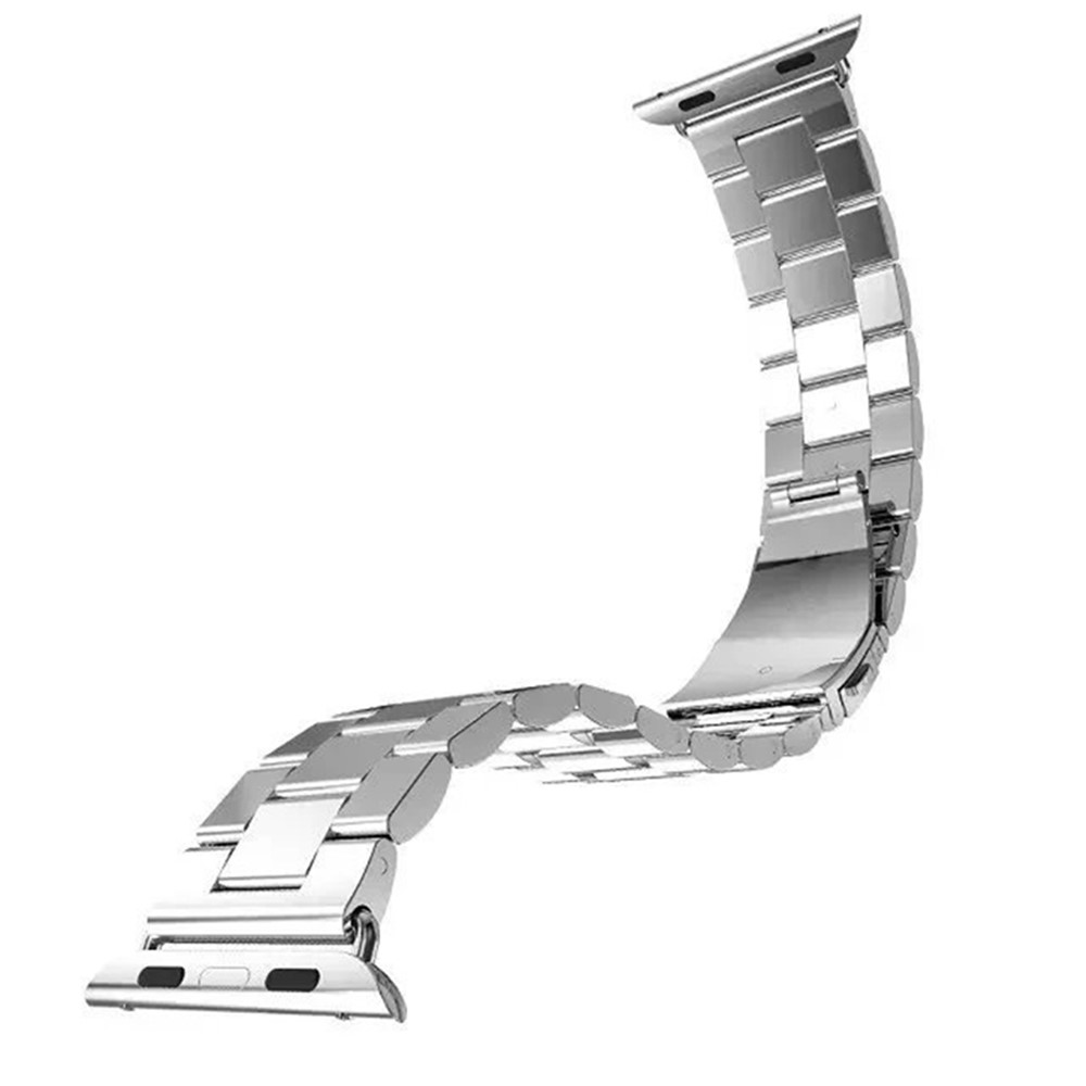 Cinturino Per Orologio In Acciaio Inossidabile Con Tre Perline Di Lusso Per Apple Watch Serie 4 40mm, Serie 3 / 2 / 1 38 Mm - Argento-5