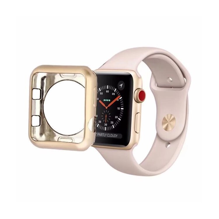 Plated Soft TPU Protector Case for Apple Watch Series 4 44mm - Gold-4