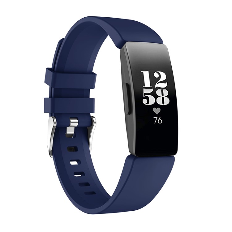 Bracelet De Montre En Silicone Souple Pour Fitbit Inspire / Inspirer Les RH - Taille L / Bleu Foncé-2
