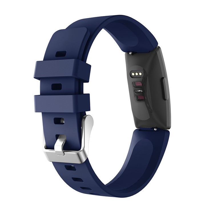 Bracelet De Montre En Silicone Souple Pour Fitbit Inspire / Inspirer Les RH - Taille L / Bleu Foncé-3
