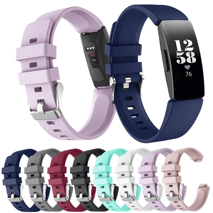 Bracelet De Montre En Silicone Souple Pour Fitbit Inspire / Inspirer Les RH - Taille L / Bleu Foncé-6