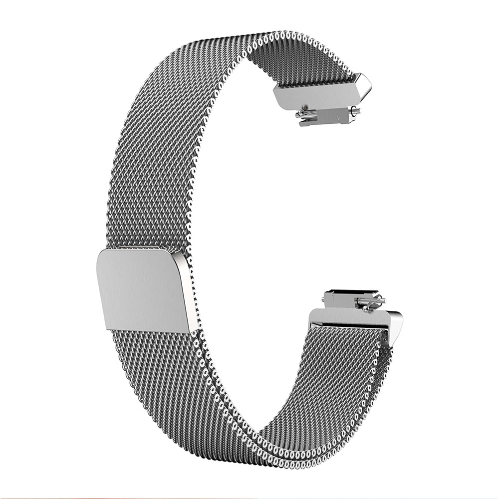 Alça De Relógio Magnético De Malha De Aço Inoxidável Malha Milanese Para Fitbit Inspirar HR / Inspirar - Tamanho: S / Prata-3