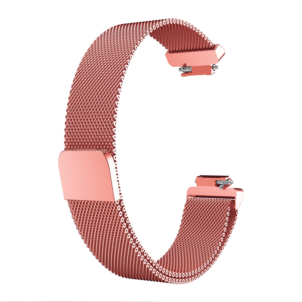 Banda De Relógio Magnético De Malha De Aço Inoxidável Milanese Para Fitbit Inspirar HR / Inspirar - Tamanho: S / Rosa Rosa-3