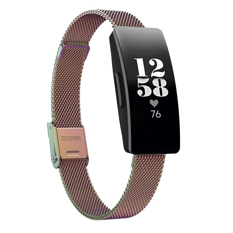 Substituição Magnética Da Parte Da Faixa Do Relógio Da Curvatura De Aço Inoxidável Milanese Da Malha Milanese Para O Fitbit Inspira HR / Inspirar - Cor-2