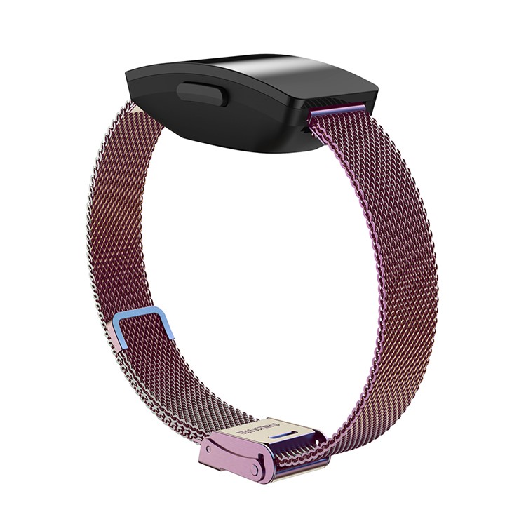 Substituição Magnética Da Parte Da Faixa Do Relógio Da Curvatura De Aço Inoxidável Milanese Da Malha Milanese Para O Fitbit Inspira HR / Inspirar - Cor-6