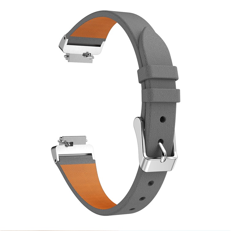 Pulseira De Relógio De Couro Genuíno De Passeio Único Para Fitbit Inspirar / Inspirar O RH - Cinzento-3