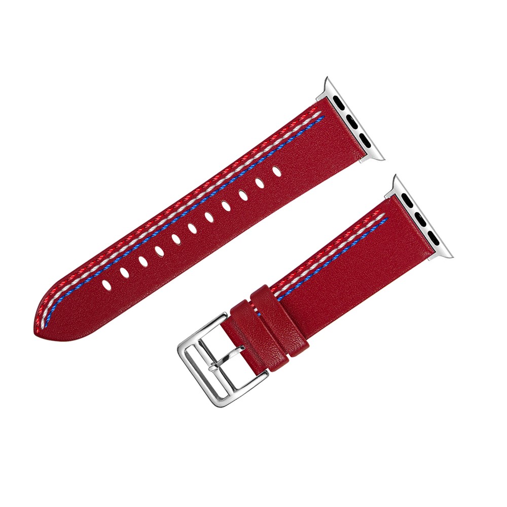 Cinturino In Vera Pelle Tour Singolo Per Apple Watch Apple Watch Serie 4 44mm, Serie 3/2/1 42mm - Rosso-1