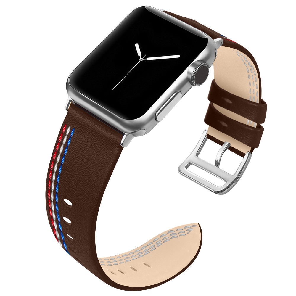 Cinturino In Vera Pelle Tour Singolo Per Apple Watch Apple Watch Serie 4 44mm, Serie 3/2/1 42mm - Cioccolato-2