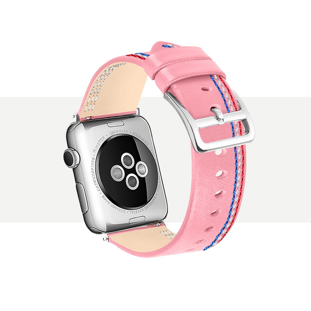 Cinturino In Vera Pelle Tour Singolo Per Apple Watch Apple Watch Serie 4 40mm, Serie 3/2/1 38mm - Rosa-1