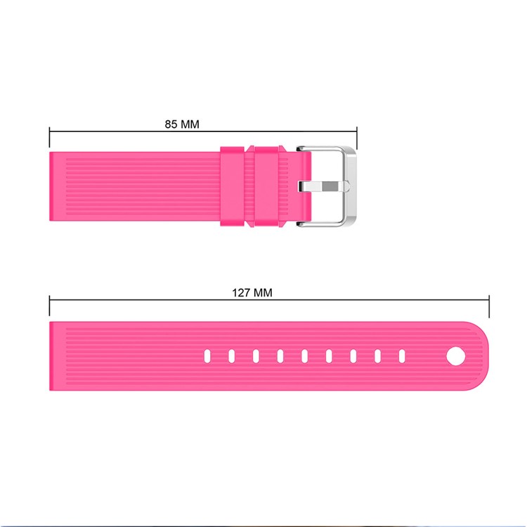 Stripes Texture Soft Silicone Watch Band for Garmin Vivoactive 3 - Rose-3
