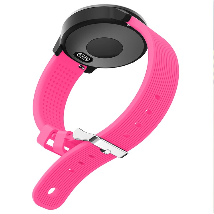 Stripes Texture Soft Silicone Watch Band for Garmin Vivoactive 3 - Rose-4
