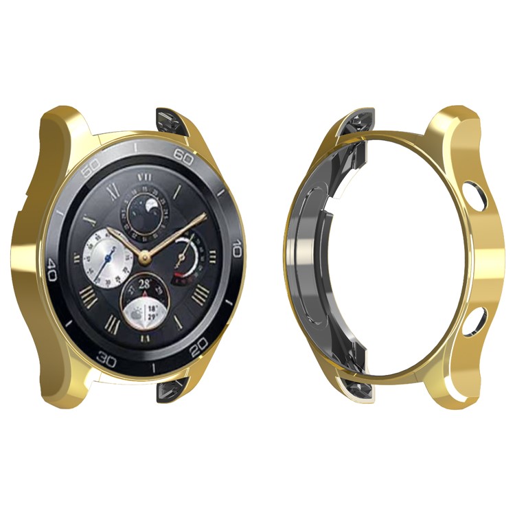 Electroplating Soft TPU Protection Case Cover for Huawei Watch 2 Pro - Gold-4