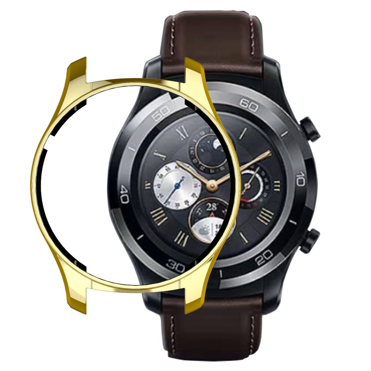Electroplating Soft TPU Protection Case Cover for Huawei Watch 2 Pro - Gold-5