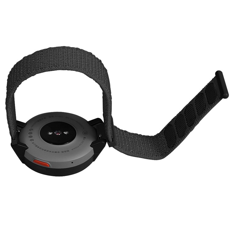 Velcro Closure Nylon Watch Strap Replacement for Amazfit Verge 3 - Black-3