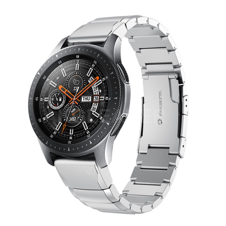 Edelstahlarmband Mit Faltschließe Für Samsung Galaxy Uhr 46mm / Gang S3 Frontier / S3 Classic - Silber--7