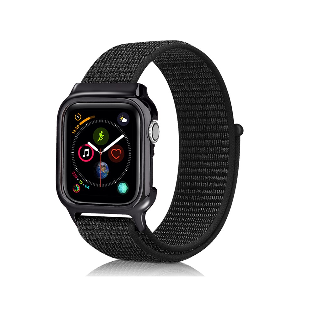 

Мягкий Дышащий Нейлоновый Спортивный Ремешок На Запястье Для Apple Watch Серии 5/4/3/2/1 40 Мм / 38мм - Черный