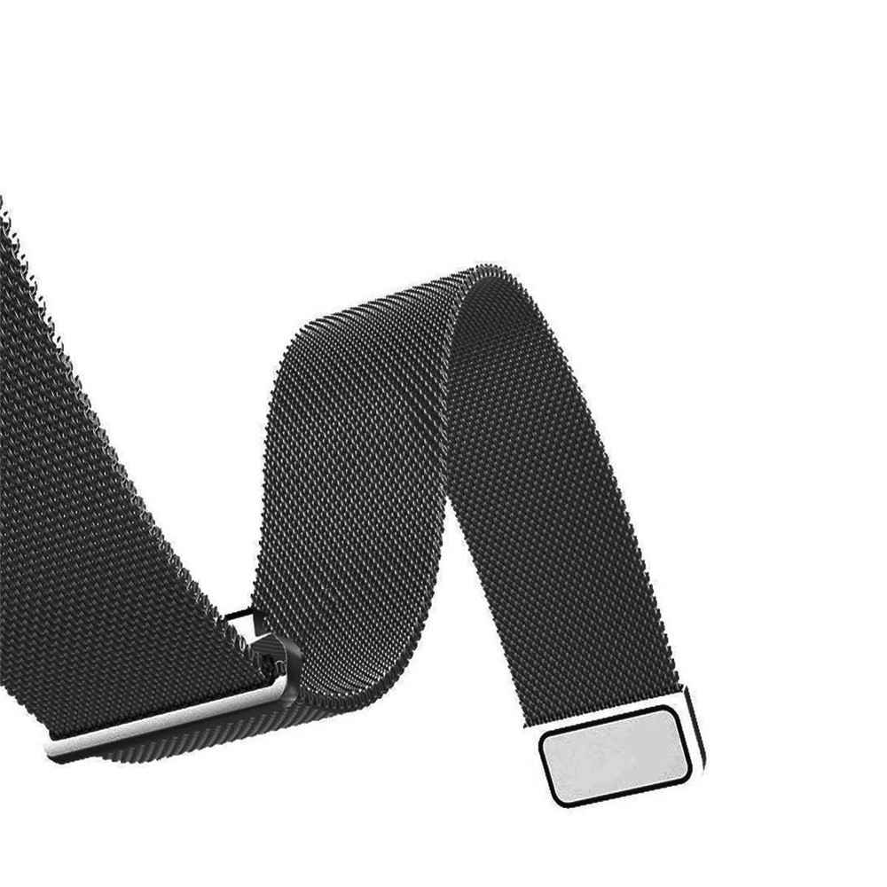 Milanese Magnetic Stainless Steel Mesh Watch Band for Fitbit Inspire HR - Black-4