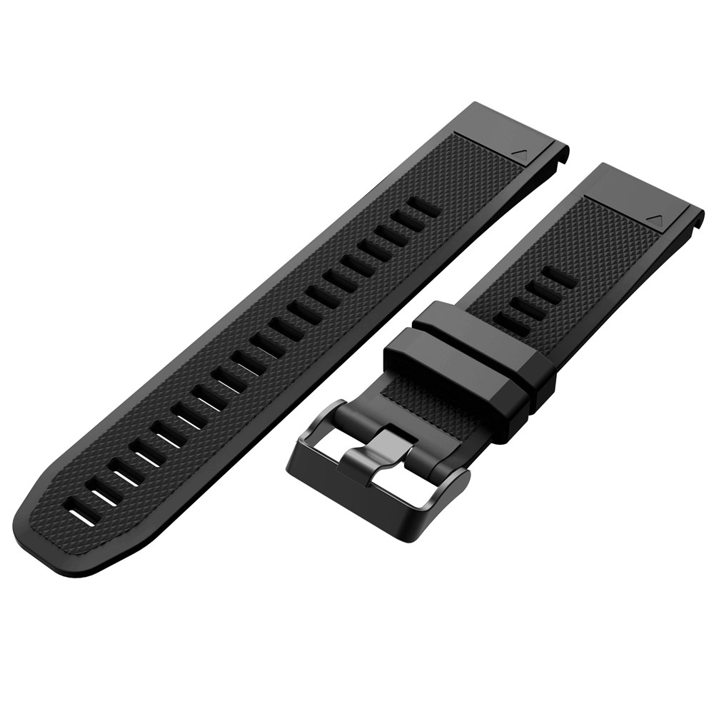 Silicone Sport Watch Band with Black Buckle for Garmin Fenix 5 - Black-4