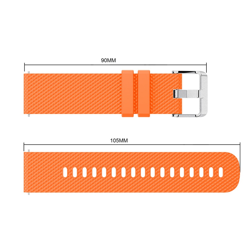 20mm Boucle De Sandblascageuse Silicone Sport Watch Watch Pour Samsung Galaxy Watch Active - Orange-3