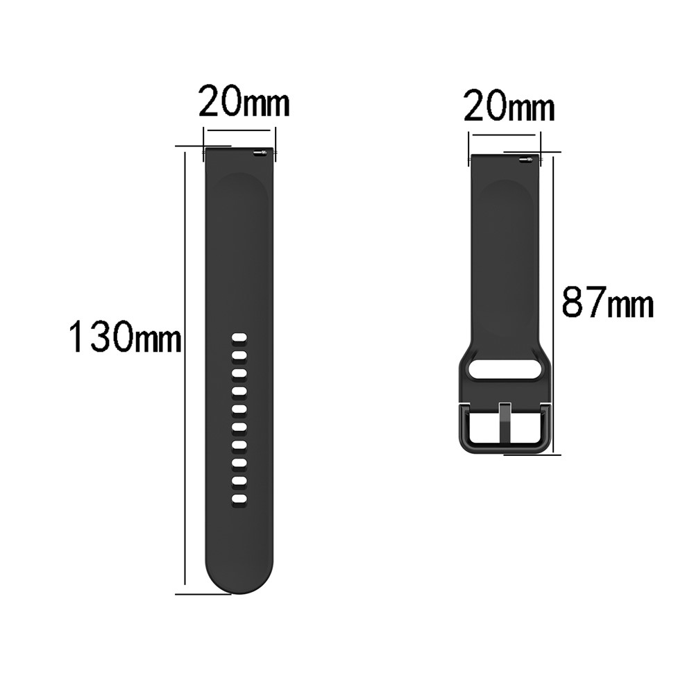 Silicone Smart Watch Band for Samsung Galaxy Watch Active R500 - Black-4