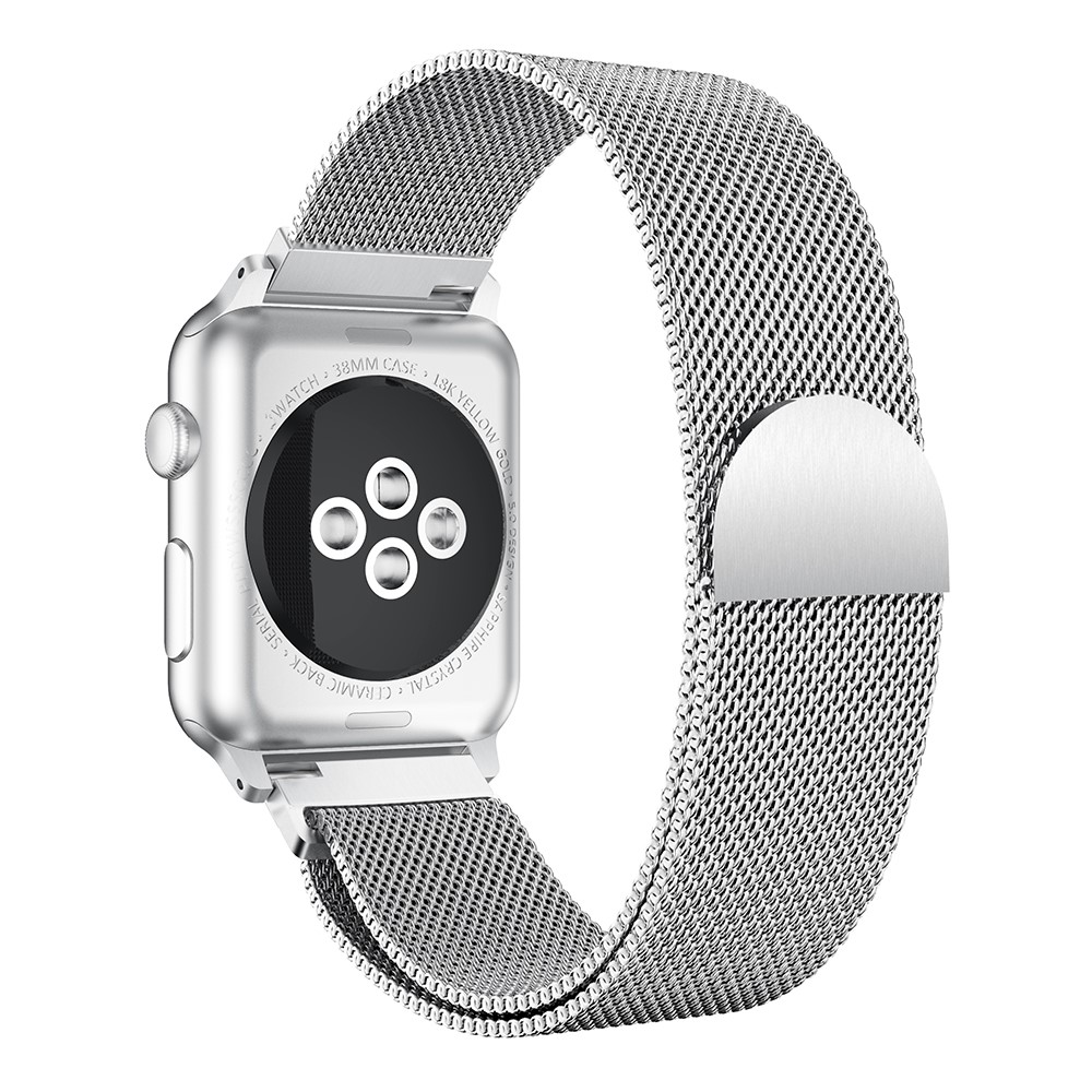 Milanese Semi-circular Tail Style Magnetic Stainless Steel Watch Band for Apple Watch Series 3/2/1 42mm - Silver-2