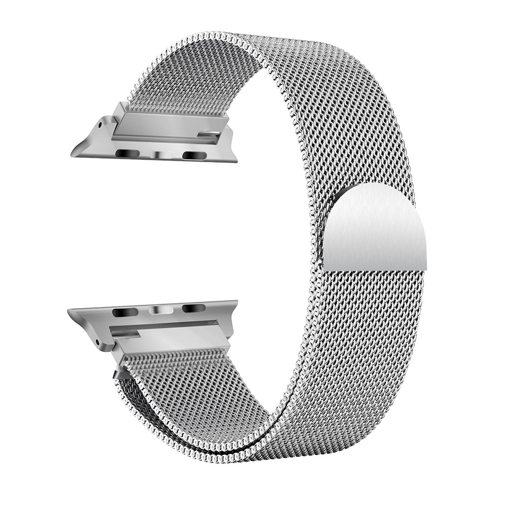 Milanese Semi-circular Tail Style Magnetic Stainless Steel Watch Band for Apple Watch Series 3/2/1 42mm - Silver-3