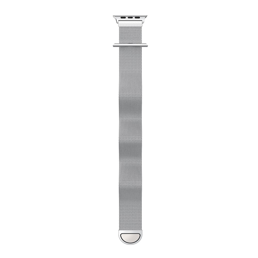 Milanese Semi-circular Tail Stainless Steel Magnetic Unique Watch Band for Apple Watch Apple Watch Series 3/2/1 38mm - Silver-4