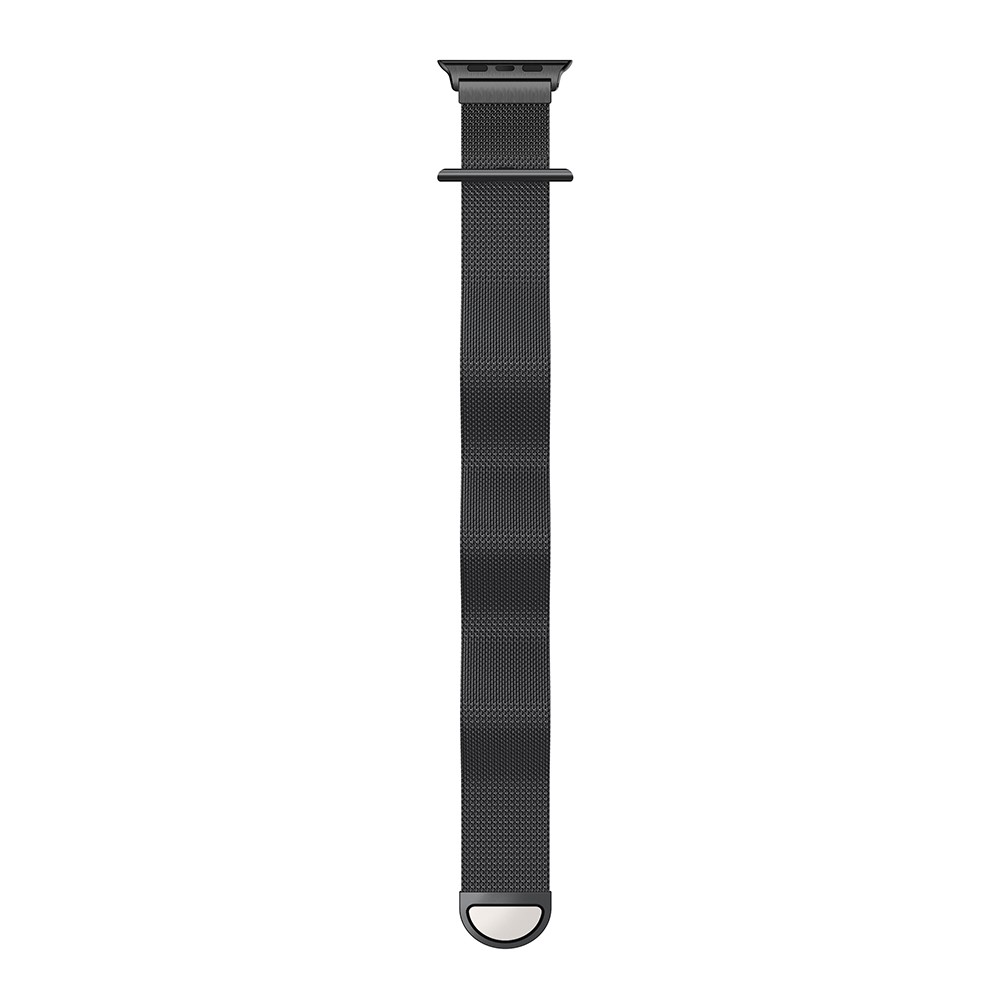 Milanese Semi-circular Tail Stainless Steel Magnetic Stylish Watch Band for Apple Watch Apple Watch Series 3/2/1 38mm - Black-4