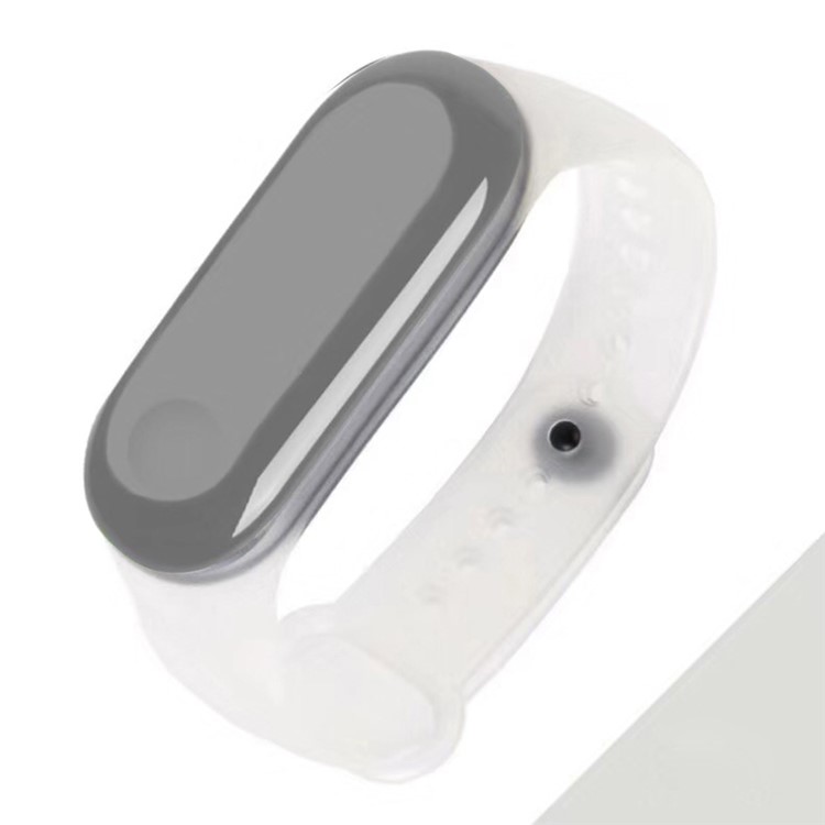 Transparent Silicone Wrist Band Replacement for Xiaomi Mi Band 4 - White-1