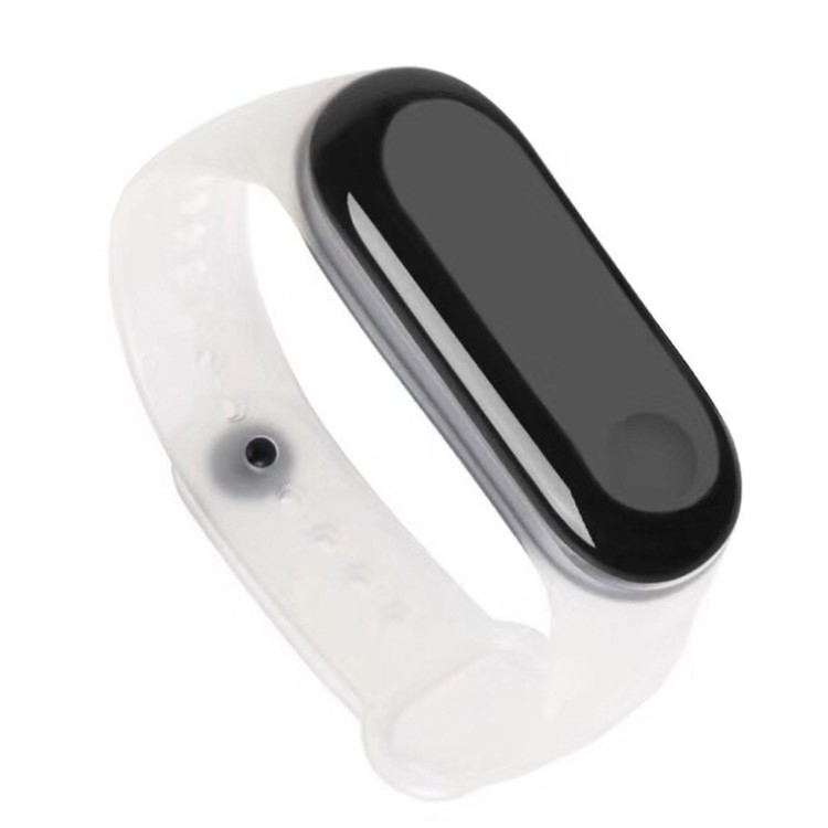 Transparent Silicone Wrist Band Replacement for Xiaomi Mi Band 4 - White-3