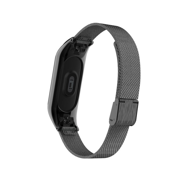 Stainless Steel Fine Mesh Smart Watch Replacement Band for Xiaomi Mi Band 4 - Black-5