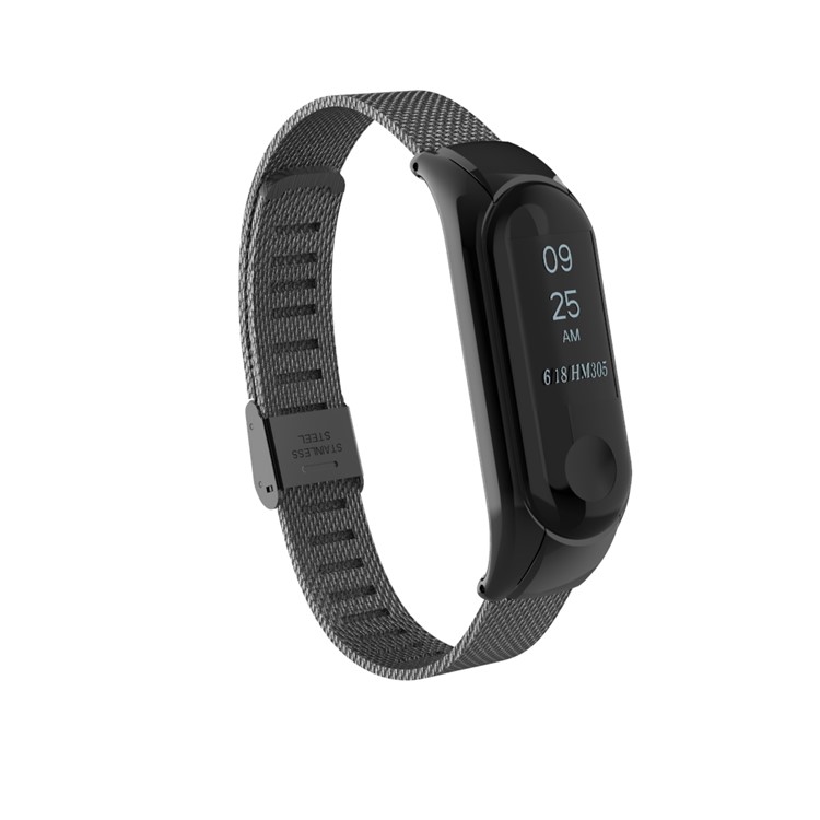 Stainless Steel Fine Mesh Smart Watch Replacement Band for Xiaomi Mi Band 4 - Black-6