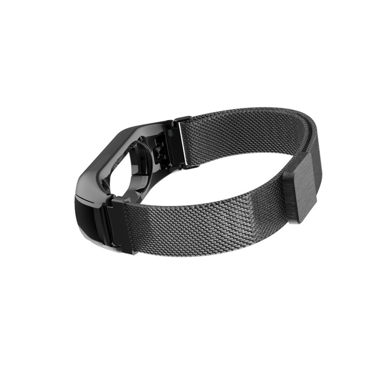 Milanese Fine Mesh Stainless Steel Magnetic Watch Wrist Strap for Xiaomi Mi Band 4 - Black-5