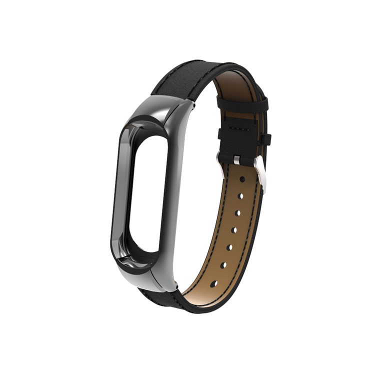 

Браслет Из Натуральной Кожи Для Xiaomi Mi Smart Band 4 - Черный, Mi Smart Band 4