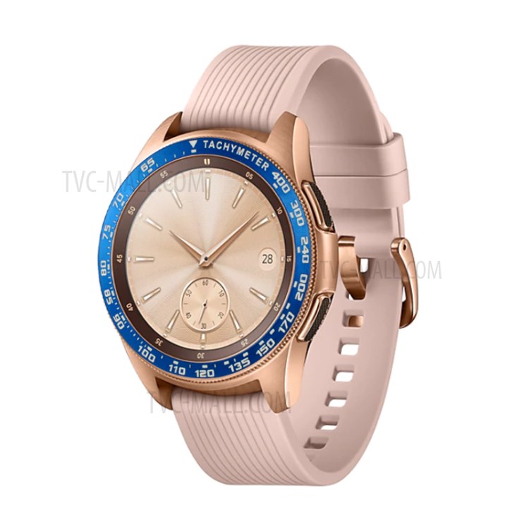 Antikratz Aluminiumlegierung Smartwatch Wählgeschwindigkeit Lünette Ringe Zubehör Für Samsung Galaxy Uhr 42mm - Blau-4