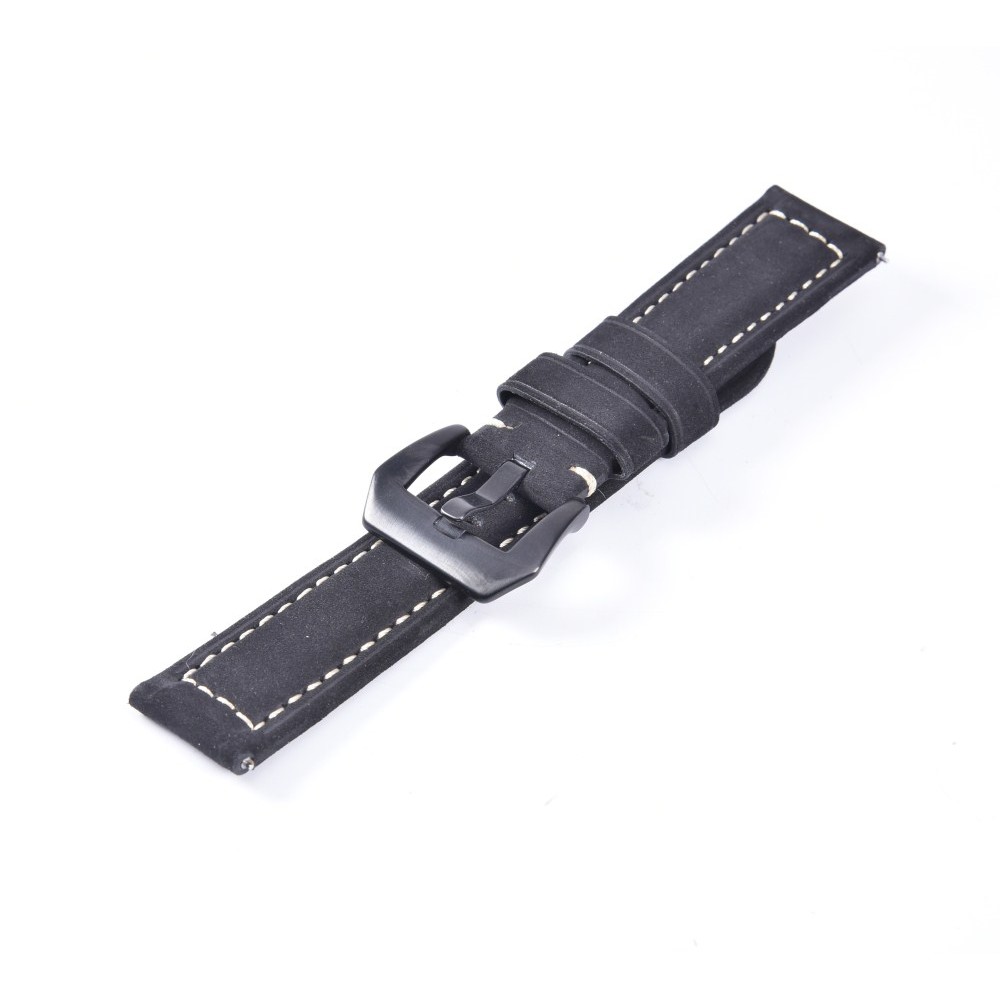 Split Leather Watch Band with Black Big Buckle for Huawei Watch GT - Blue-7