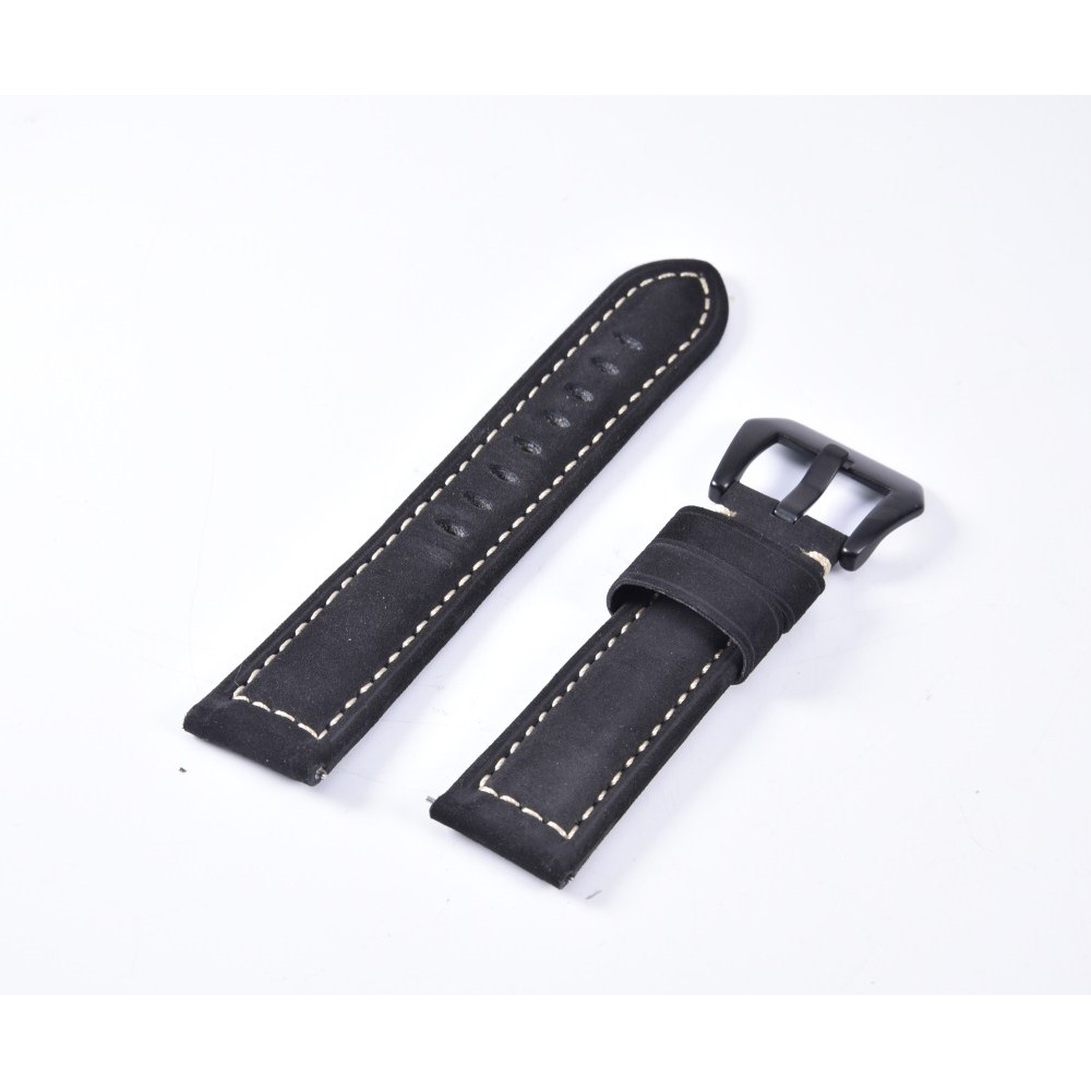 Split Leather Watch Band with Black Big Buckle for Huawei Watch GT - Blue-8