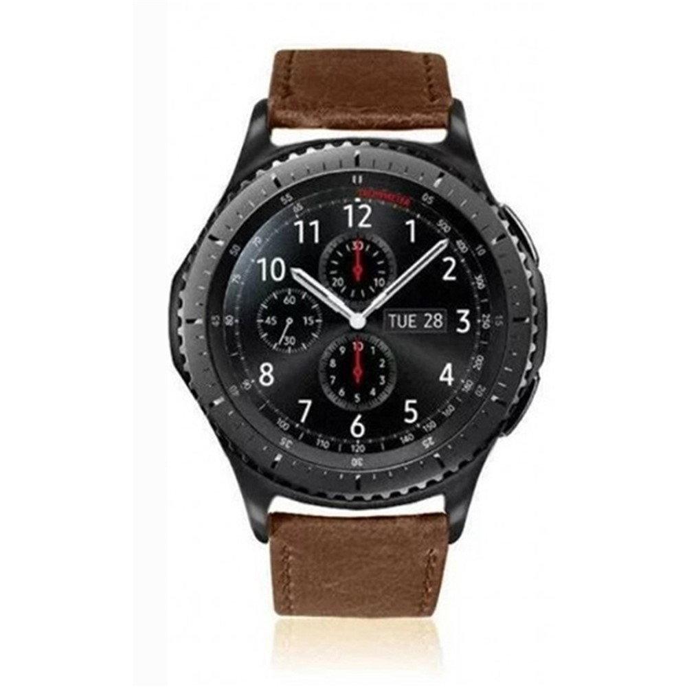 22mm Crazy Horse Texture Leather Smart Bracelet Strap for Huawei Watch GT - Dark Brown-4