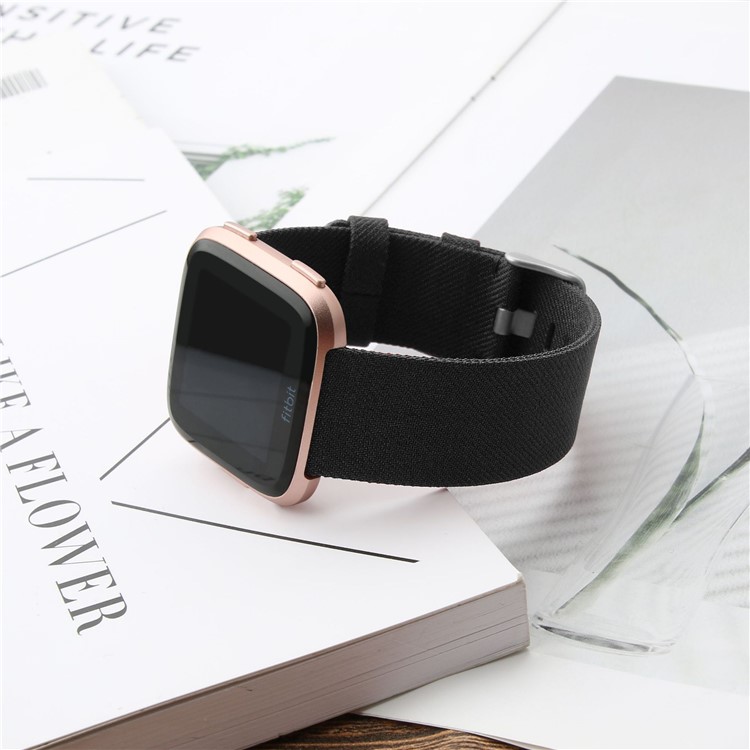 22mm Stainless Steel Clasp Nylon Wristband for Samsung Gear S3 Classic / Huawei Watch GT, etc. - Black-5