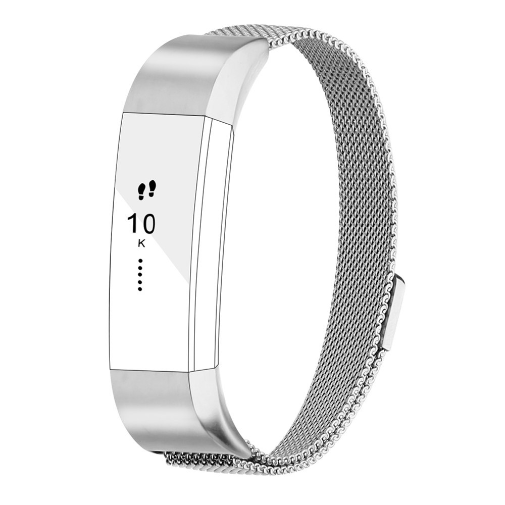 

MILANESE Multi-colored Metal Watchband with Chain Magnetic Absorption Ring for Fitbit Alta - Silver, Fitbit Alta