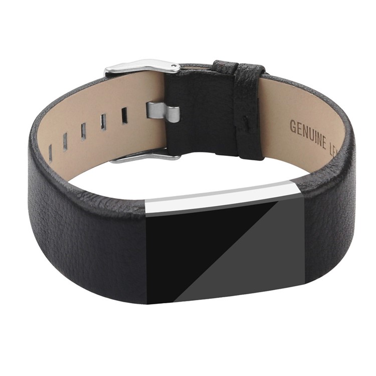 Кожаный Ремешок Для Часов Из Искусственной Кожи Для Зарядки Fitbit 2 - Черный-4