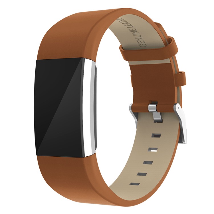 PU Leder Smart Watch Band Für Fitbit Charge 2 - Braun-1