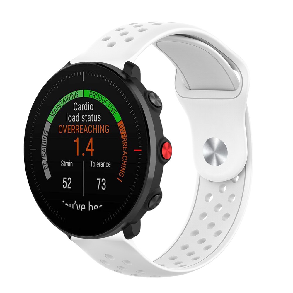 Reemplazo De La Correa De Muñeca De Silicona Con Orificios Transpirables De 22 Mm Para La Banda POLAR Vantage M Smartwatch - Blanco-4