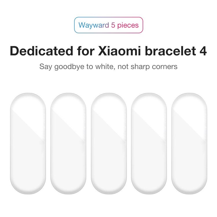 5PCS Full Screen 9D Water Gel Soft TPU Screen Protective Films for Xiaomi Mi Smart Band 4-5