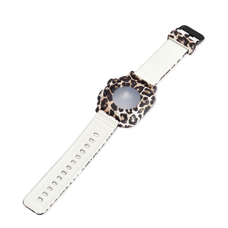 Armor Style Waterproof Camo Leopard Print Protective Case and Strap for Apple Watch Series 3/2/1 42mm - Leopard-4