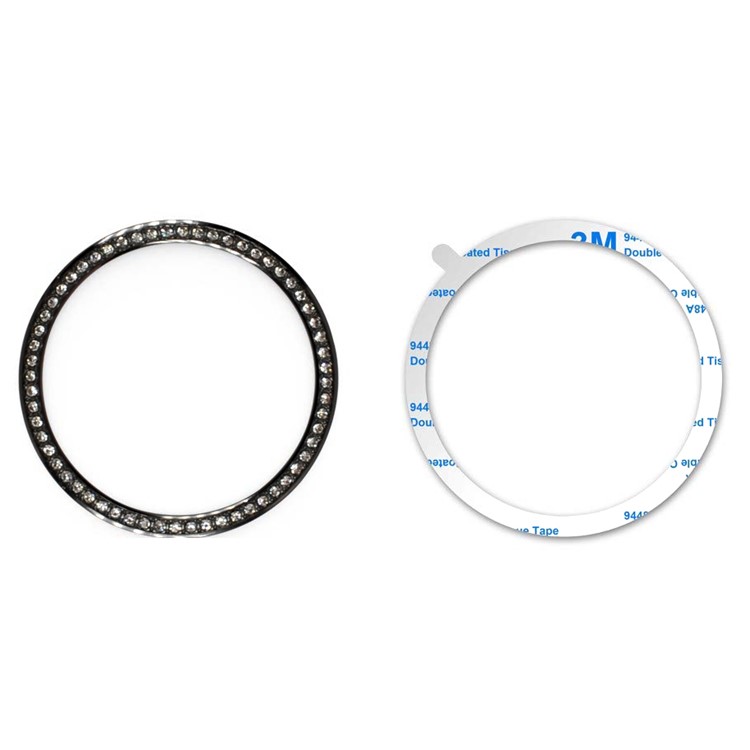 Diamond Decor Metal Watch Bezel for Samsung Galaxy Watch 42mm - Black-1