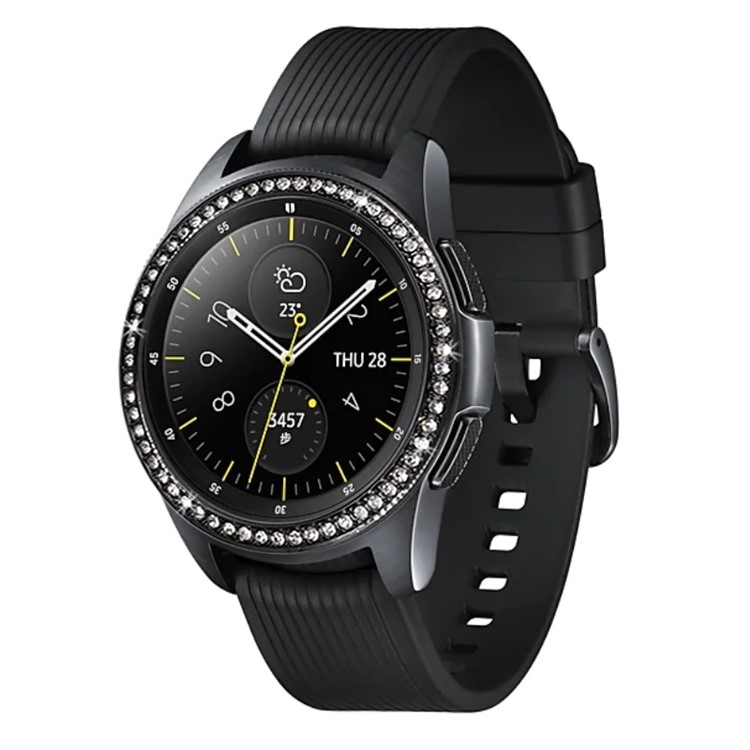 Decoração De Diamante Metal Watch Bezel Para Samsung Galaxy Watch 42mm - Preto