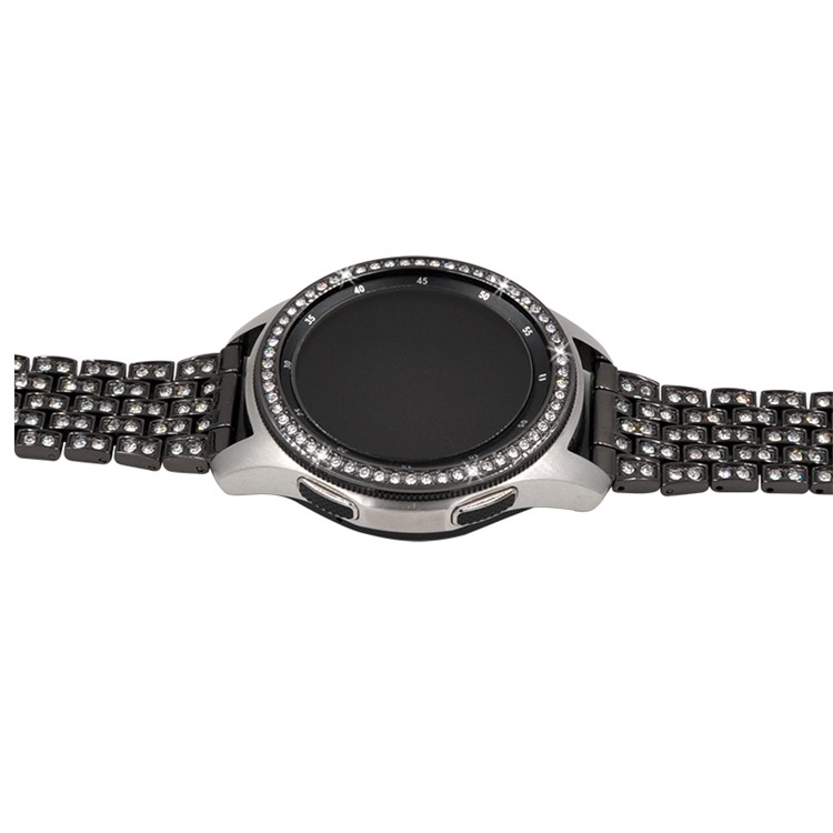 Lunette De Montre En Métal Diamond Decor Pour Samsung Galaxy Watch 42mm - Noir