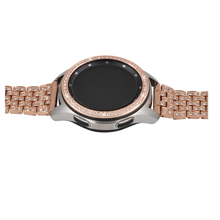 Lunetta Per Orologio In Metallo Con Decorazione Di Diamanti Per Samsung Galaxy Watch 42mm - Oro-5