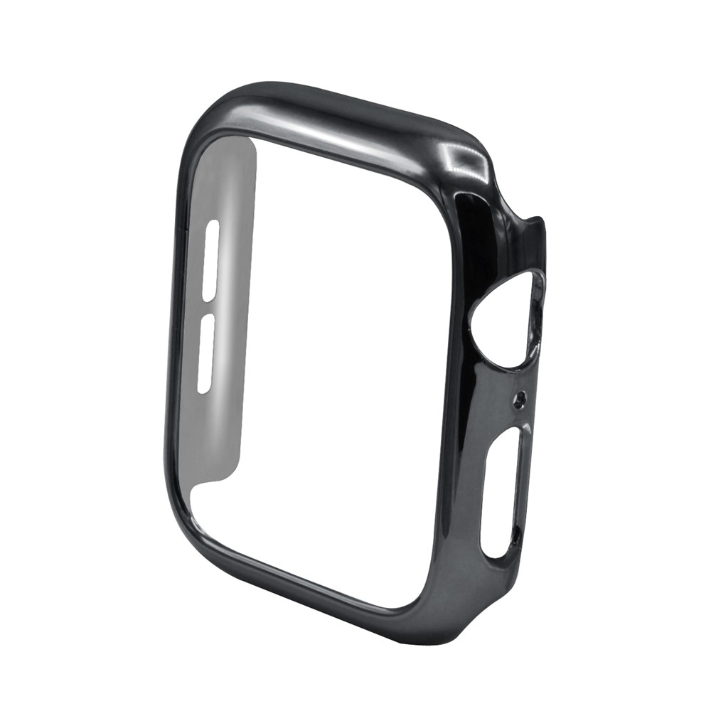 Cadre De Galvanoplastie Couvercle De Protection En PC Pour Apple Watch Series 4 44mm - Noir-1